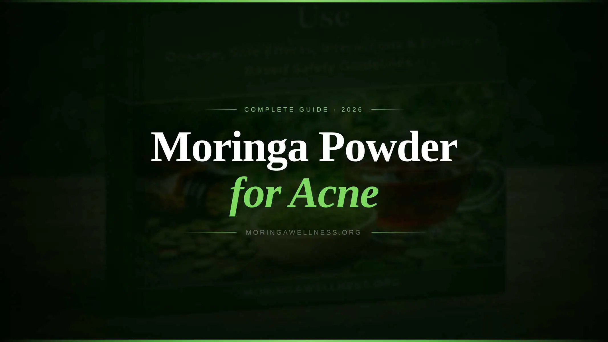 moringa powder for acne